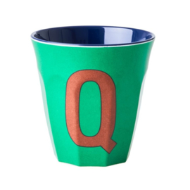 Melamine alfabet beker Letter Q | Rice