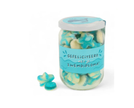 Snoeppot Gefeliciteerd met je zwemdiploma! - Veel Liefs