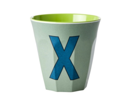 Melamine alfabet beker Letter X - Rice