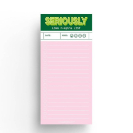 Notitieblok Seriously long fucking list - Studio Inktvis