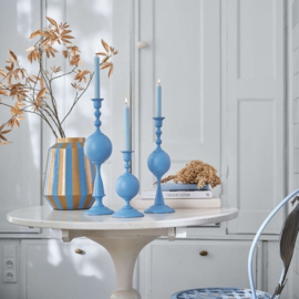 Vaas gestreept lichtblauw/goud - Pip Studio
