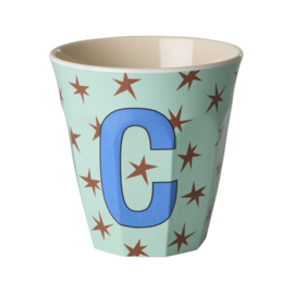 Melamine alfabet beker letter C - Rice