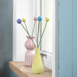 Craspedia van vilt Blauw - Sjaal met Verhaal