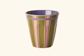 Melamine beker Stripe delight print - Rice