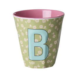 Melamine alfabet beker letter B - Rice