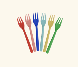 Set van 6 melamine vorkjes Multicolor - Rice