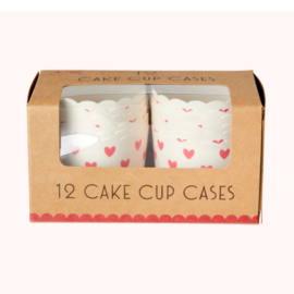Set 12 papieren cupcake vormpjes - Hartjes | Rice