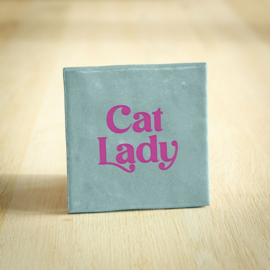 Tegeltje Cat Lady - Lichtblauw