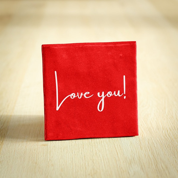 Tegeltje Love you - Rood