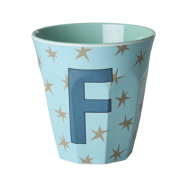 Melamine alfabet beker letter F - Rice