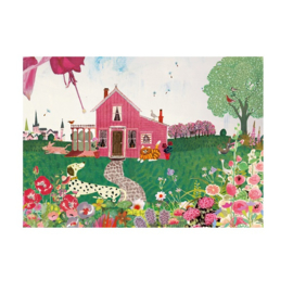 Postkaart | Roze huis