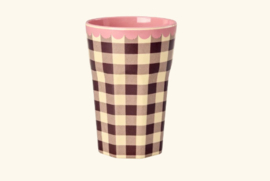 Hoge melamine beker Check me out print - Rice