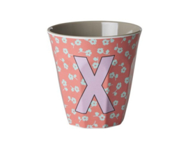 Melamine alfabet beker letter X - Rice