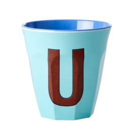 Melamine alfabet beker Letter U | Rice