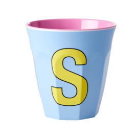 Melamine alfabet beker Letter S | Rice