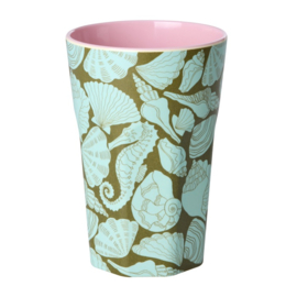Hoge melamine beker Seashell - Rice