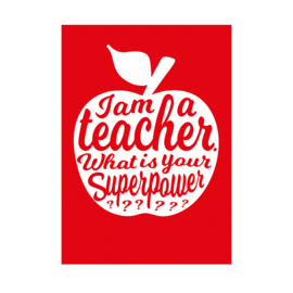 Postkaart I am a teacher