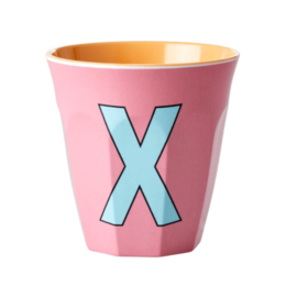 Melamine alfabet beker Letter X - Rice