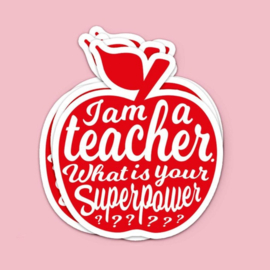 Sticker I am a teacher - Studio Inktvis