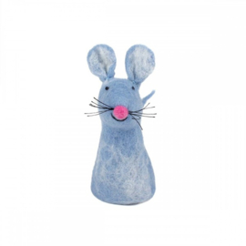 Eierwarmer muis blauw - Sjaal met Verhaal