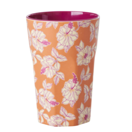 Hoge melamine beker - Faded Hibiscus