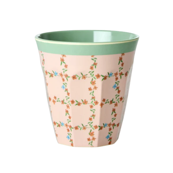 Melamine beker Checkered Print - Rice