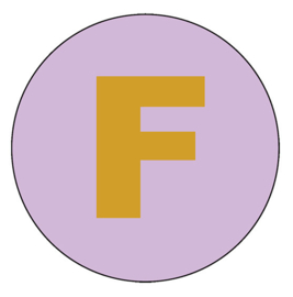 Letter F Onderzetter - LabelR