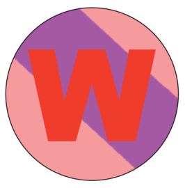 Letter W Onderzetter - LabelR