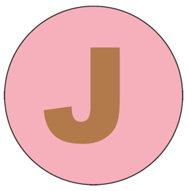 Letter J Onderzetter - LabelR