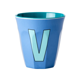 Melamine alfabet beker Letter V | Rice