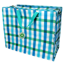 Big shopper Gingham ruit Blauw - Rex London