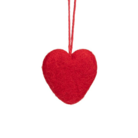Hanger Hart van vilt Rood - Sjaal met Verhaal
