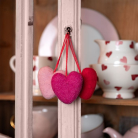 Hanger Hart van vilt Fuchsia - Sjaal met Verhaal
