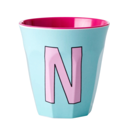 Melamine alfabet beker Letter N | Rice