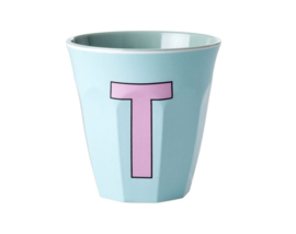 Melamine alfabet beker Letter T - Rice
