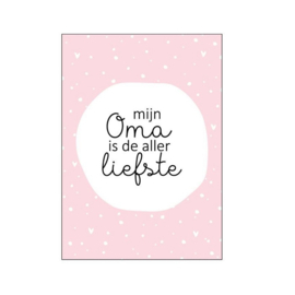 Postkaart - Mijn oma is de allerliefste