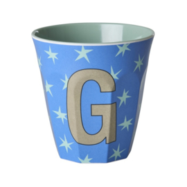 Melamine alfabet beker letter G - Rice