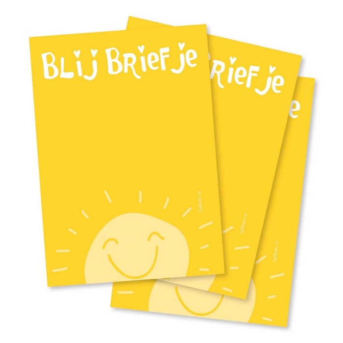 Notitieblok Blij briefje - byBean