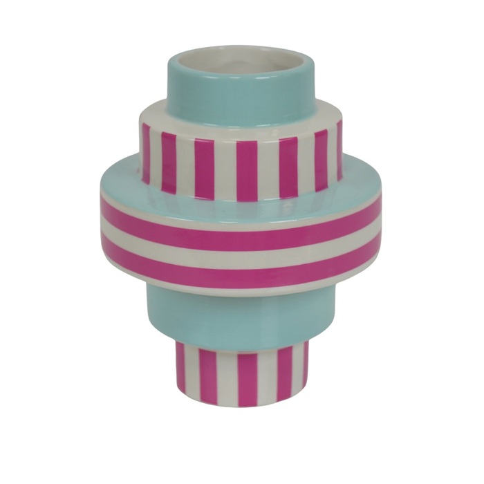 Vaas streep neonroze mintgroen