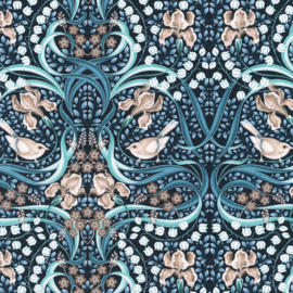 Feathers and Flora Blauw