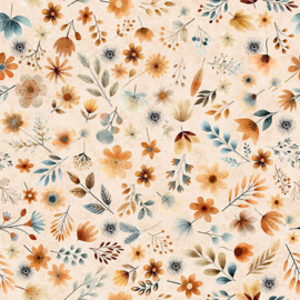 Small Floral - Lt Peach