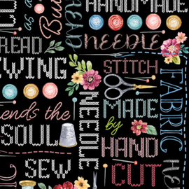 Sew Wordy Black