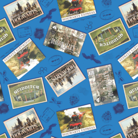 Harry Potter Postcards - Royal Blue