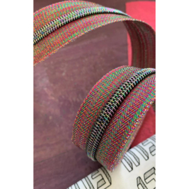 Colorful Zipper tape with Iridescent teeth