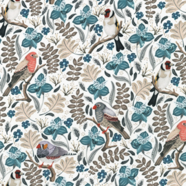 Feathers and Flora Bruin - Beige
