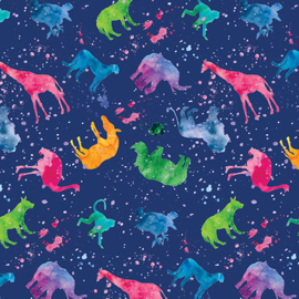 Safari Confetti Navy
