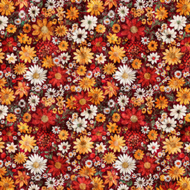 Packed Flowers - Brick