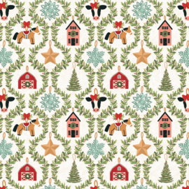 Prairie Christmas Groen - Beige