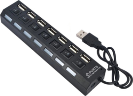 USB splitter - USB Hub 2.0 - 7 USB poorten