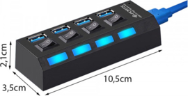 4x usb - 3.0 - Hub-poort - Splitter -